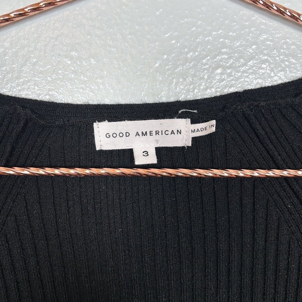 Good American Deep-V Ribbed Bodysuit - Picture 4 of 8